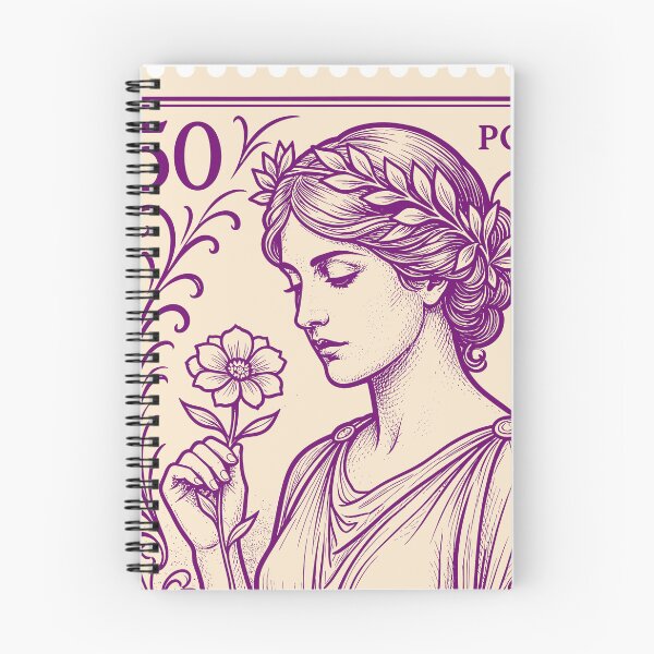 Item preview, Classical Woman Portrait Postage Stamp Illustration designed and sold by WhiskStmaps.