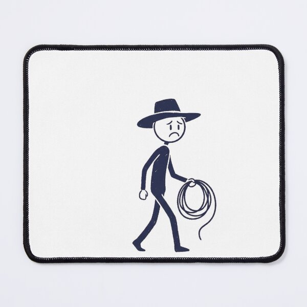 Item preview, No Rodeo Today Sad Stickman - Cowboy Hat & Lasso Design designed and sold by Merchifyme2000.