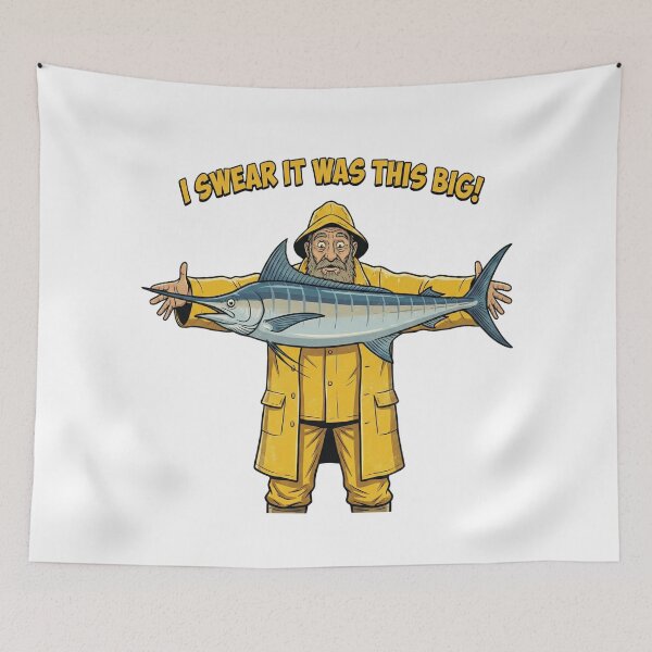 Item preview, Funny Fisherman I Swear It Was This Big Swordfish designed and sold by EverBranz-stor.
