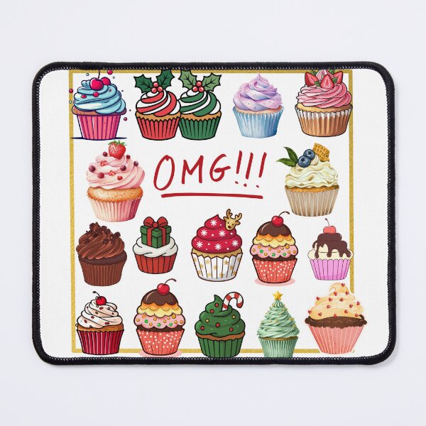 Item preview, OMG Cupcakes – Cute Christmas Cupcake Collection designed and sold by Doodlelline.