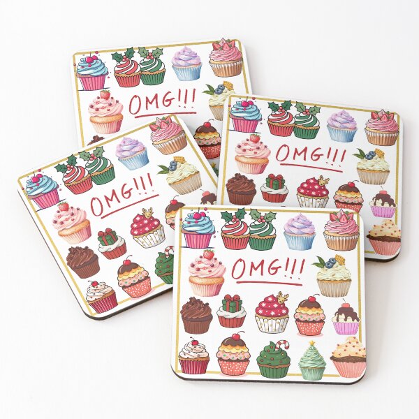 Artikelvorschau, OMG Cupcakes – Niedliche Weihnachtscupcake-Kollektion entworfen und verkauft von Doodlelline.