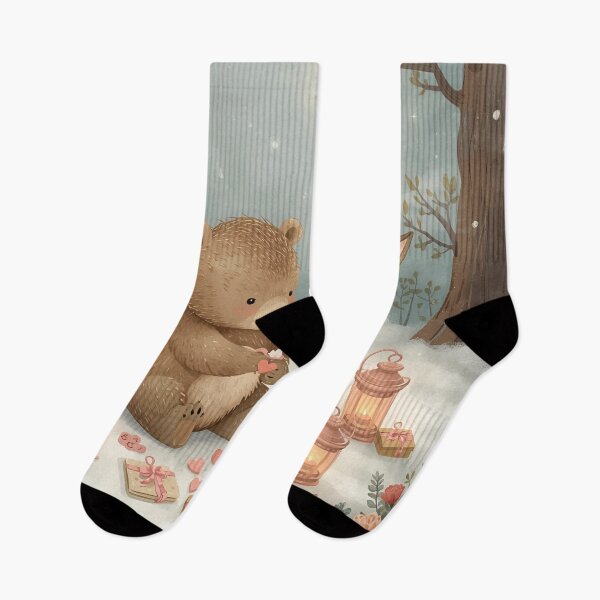 Item preview, Valentine’s Bear & Bunny Couple • Whimsical Heart Token Prep Art designed and sold by WildlifeWhimsy.
