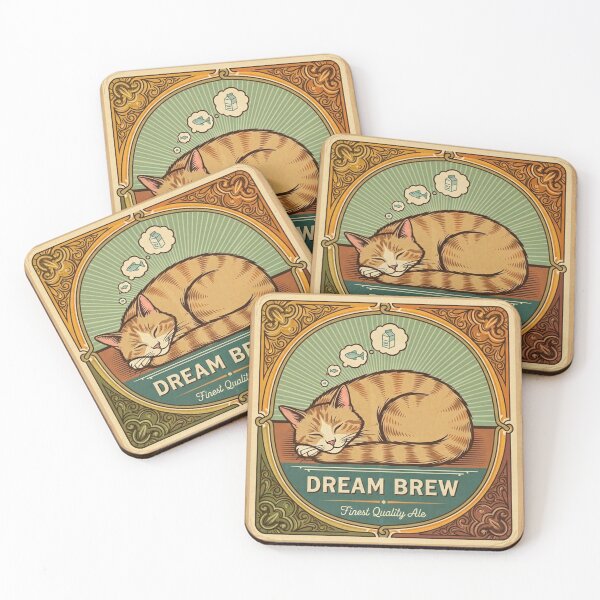 Item preview, Dreaming Cat Pale Ale – Vintage Label designed and sold by Pollock.