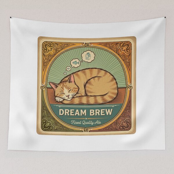 Item preview, Dreaming Cat Pale Ale – Vintage Label designed and sold by Pollock.