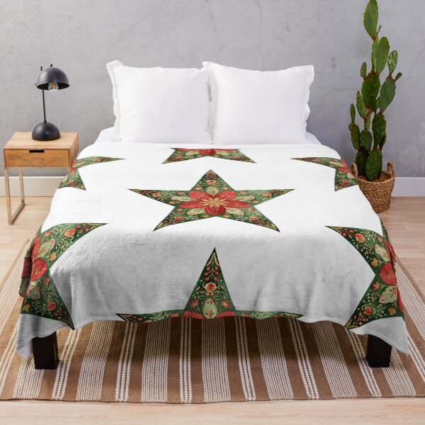 Item preview, Red and green Flower Christmas star designed and sold by MendaciousMina.