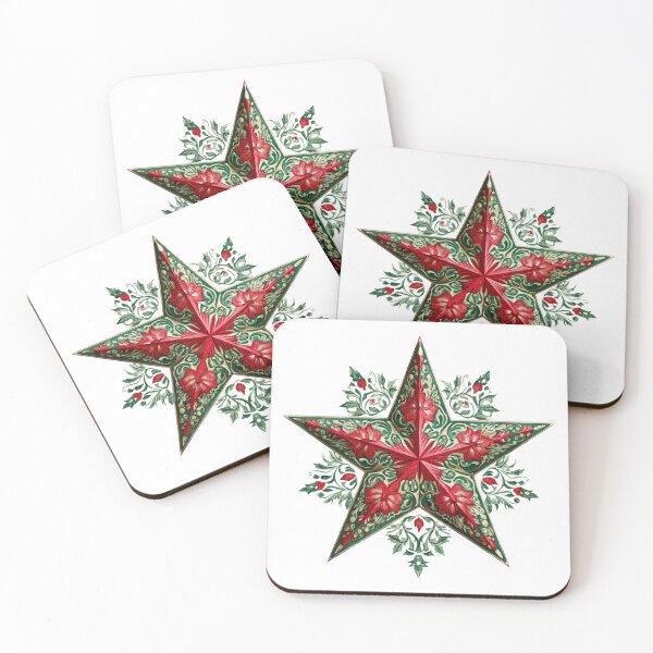 Item preview, Red and green Christmas star designed and sold by MendaciousMina.