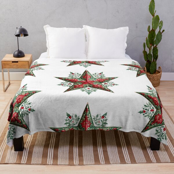 Item preview, Red and green Christmas star designed and sold by MendaciousMina.