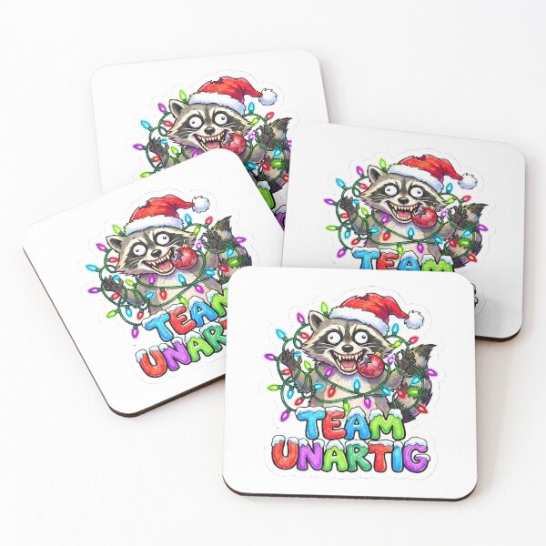 Item preview, Team Naughty Crazy Christmas Raccoon designed and sold by Neon_Soraya.
