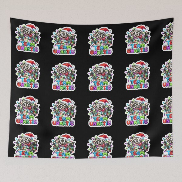 Item preview, Team Naughty Crazy Christmas Raccoon designed and sold by Neon_Soraya.