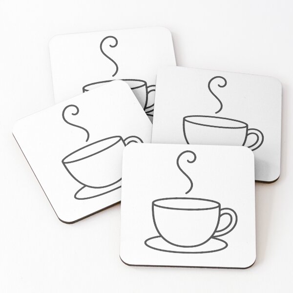 Item preview, Minimalist Steaming Coffee Mug Illustration - Cozy Hot Coffee Cup with Saucer Art designed and sold by DesignRush786.