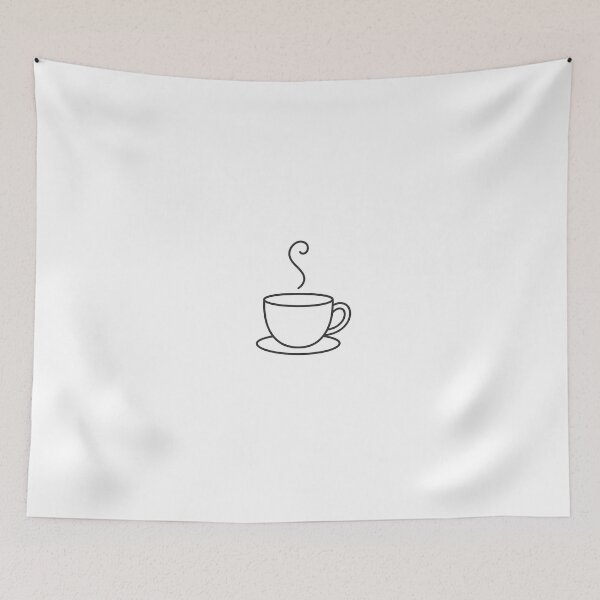 Item preview, Minimalist Steaming Coffee Mug Illustration - Cozy Hot Coffee Cup with Saucer Art designed and sold by DesignRush786.