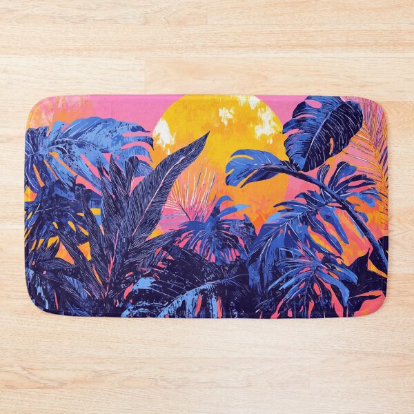 Aperçu de l'œuvre Illustration abstraite minimaliste rétro tropicale et nature jungle créée et vendue par LVTFCOarts.