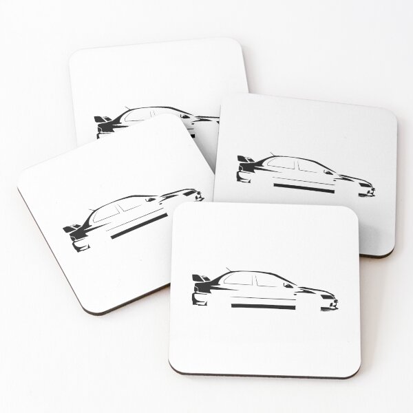 Item preview, Lancer Evolution IX MR (2005) Minimalist Car Silhouette (Black) designed and sold by FearnCreative.
