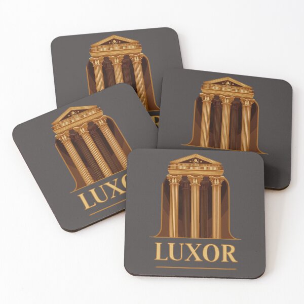 Item preview, Luxor Egypt motif with golden temple – Ancient column architecture designed and sold by Meiersbeste.