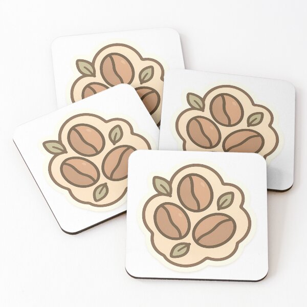 Item preview, Cute Coffee Beans Flower Illustration - Adorable Coffee Beans with Leaves Art designed and sold by DesignRush786.