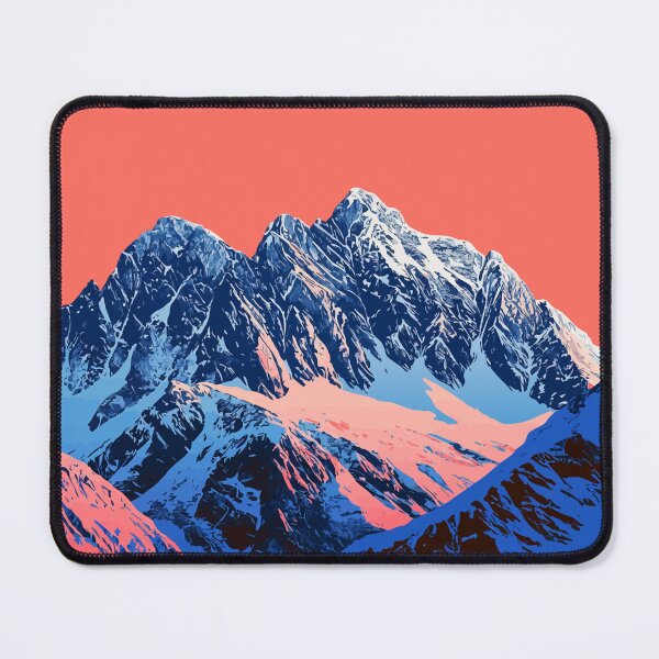 Item preview, Snowcapped Mountain Nature Minimalist Abstract Art Illustration designed and sold by LVTFCOarts.