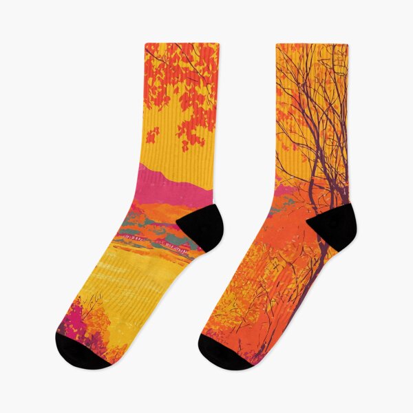 Item preview, Fall Forest Sunset Nature Minimalist Abstract Art Illustration designed and sold by LVTFCOarts.