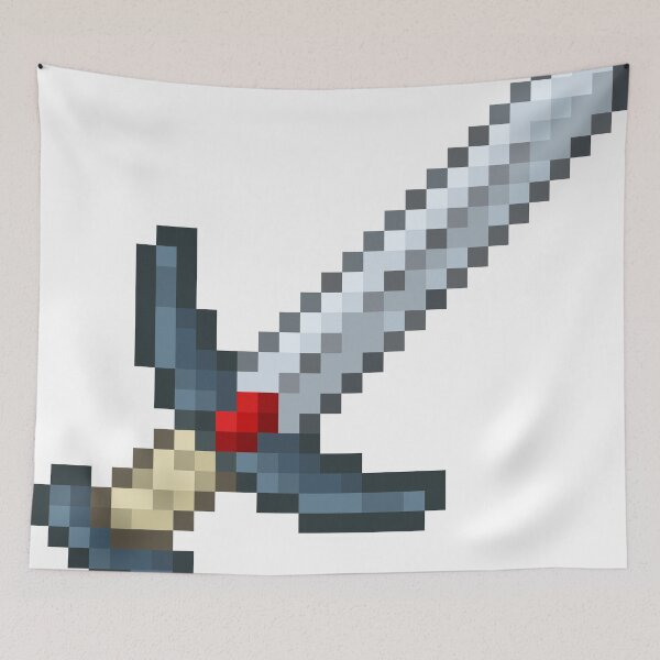 Item preview, Metal sword, pixel art illustration designed and sold by Judith RS.