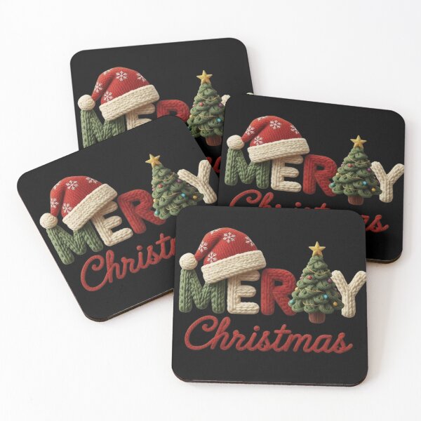 Item preview, Merry Christmas Knit Sweater Design - Faux Embroidery Stitched Letters" designed and sold by LolaCreative622.