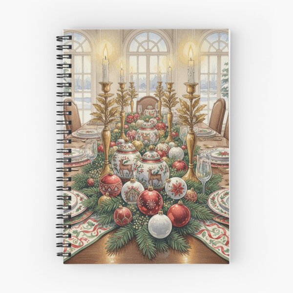 Item preview, Yuletide Grandeur Table – A Classic Christmas Dining Celebration designed and sold by Dream Bloom Gallery.