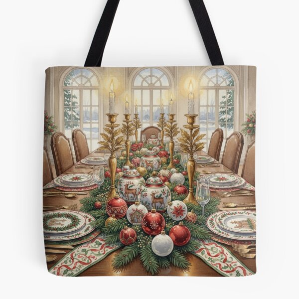 Item preview, Yuletide Grandeur Table – A Classic Christmas Dining Celebration designed and sold by Dream Bloom Gallery.
