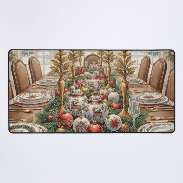 Item preview, Yuletide Grandeur Table – A Classic Christmas Dining Celebration designed and sold by Dream Bloom Gallery.