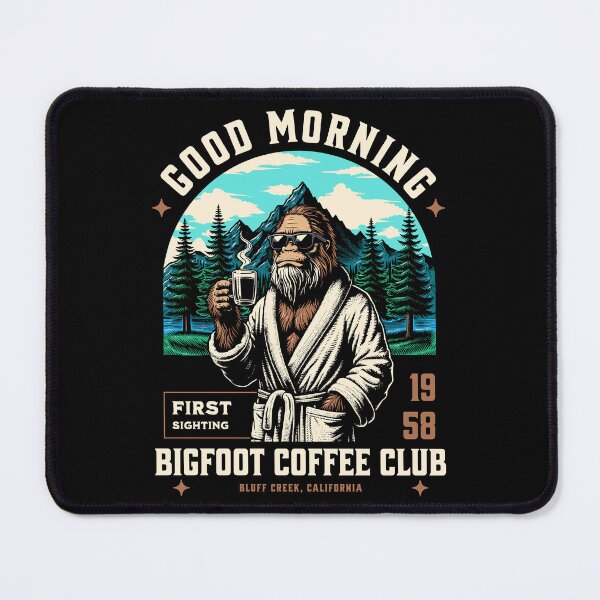 Item preview, BigFoot Coffee Club Sasquatch Cryptid Mountains designed and sold by scooterbaby.