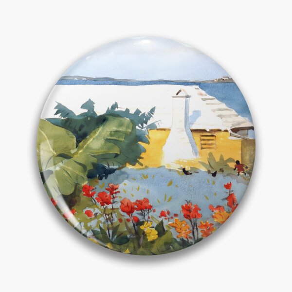 Item preview, Winslow Homer - Bermuda Bungalow and Flower Garden designed and sold by Jon-Baran.