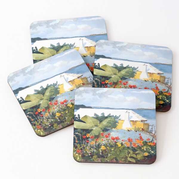 Item preview, Winslow Homer - Bermuda Bungalow and Flower Garden designed and sold by Jon-Baran.