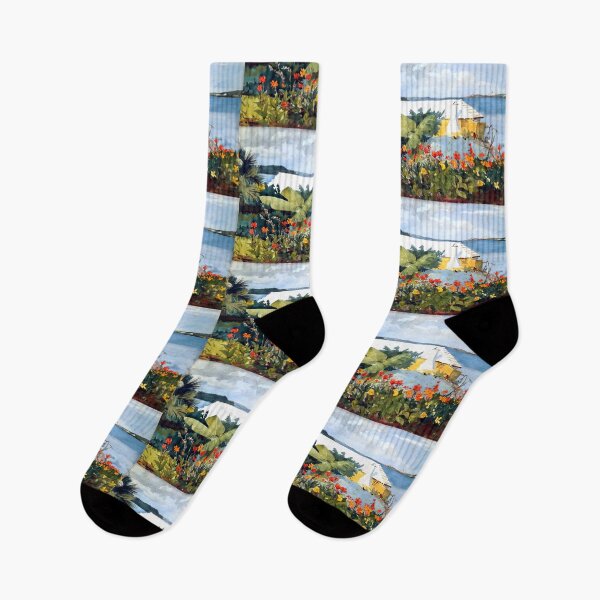 Item preview, Winslow Homer - Bermuda Bungalow and Flower Garden designed and sold by Jon-Baran.