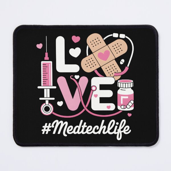 Item preview, LOVE Medtechlife – Healthcare Pride Typography Art designed and sold by SoftyDesigns.