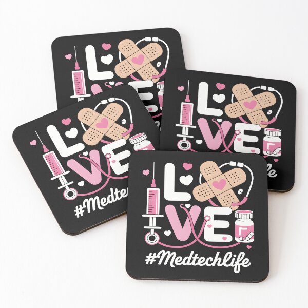 Item preview, LOVE Medtechlife – Healthcare Pride Typography Art designed and sold by SoftyDesigns.