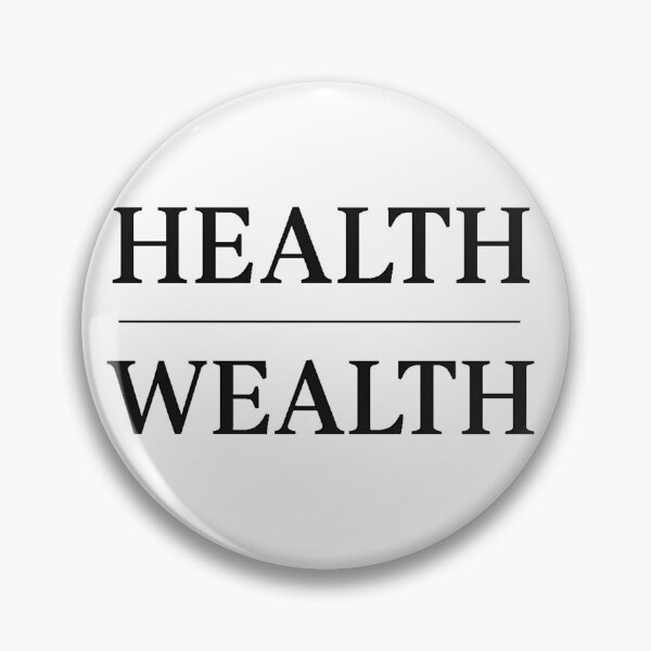 Item preview, Health Wealth Minimalist Typography Design designed and sold by BabyHippoInc.