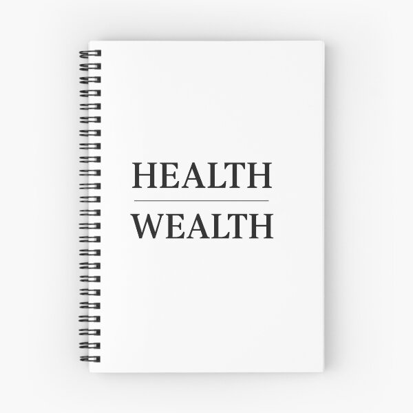 Item preview, Health Wealth Minimalist Typography Design designed and sold by BabyHippoInc.
