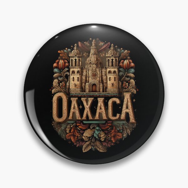 Item preview, Oaxaca, Mexico motif with cathedral and floral ornaments – colonial city design designed and sold by Meiersbeste.