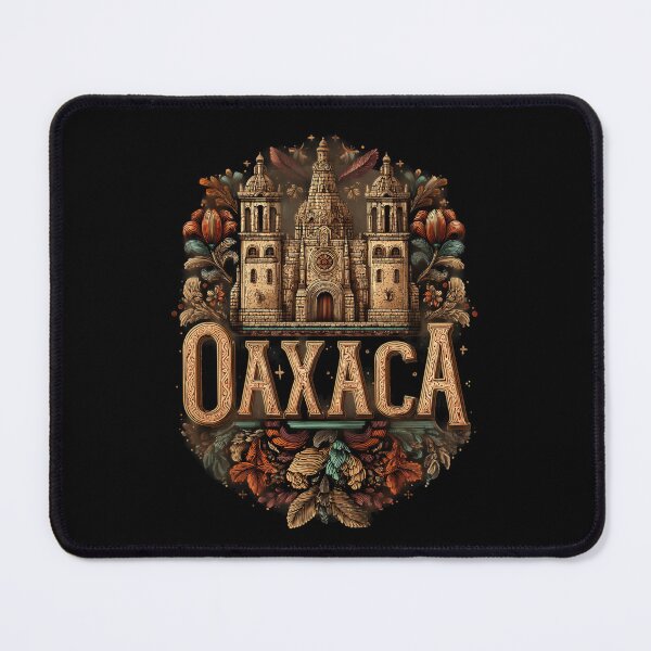 Item preview, Oaxaca, Mexico motif with cathedral and floral ornaments – colonial city design designed and sold by Meiersbeste.