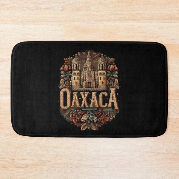 Item preview, Oaxaca, Mexico motif with cathedral and floral ornaments – colonial city design designed and sold by Meiersbeste.