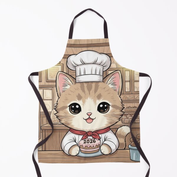 Item preview, New Year Chef Kitten designed and sold by PetJoyPrintsCO.