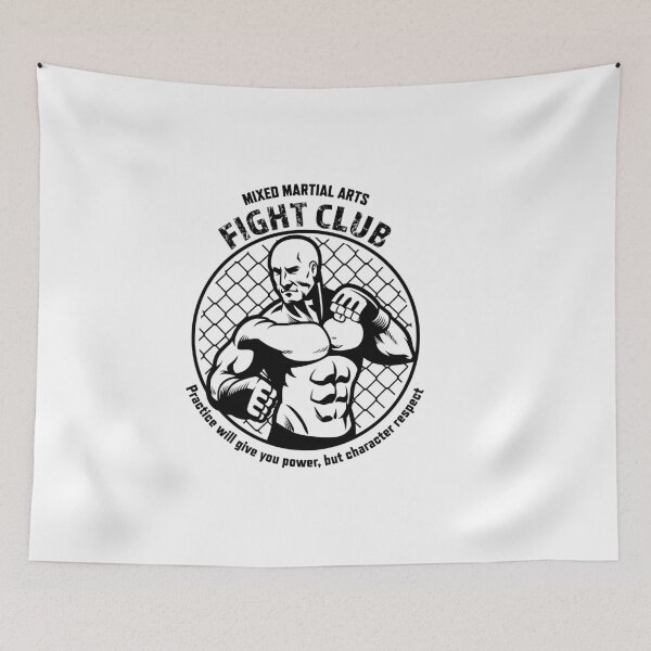 Item preview, MMA - Fight - Club (practice will give you power, but character respect) designed and sold by WackyWorldArt.