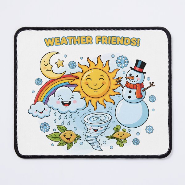 Item preview, cute cartoon weather elements as friends designed and sold by Nikoleta Vukovic.