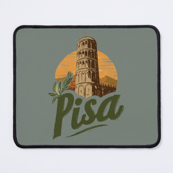 Item preview, Pisa, Italy motif with Leaning Tower, sunset and olive branch designed and sold by Meiersbeste.