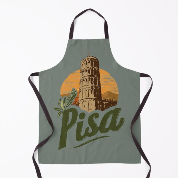 Item preview, Pisa, Italy motif with Leaning Tower, sunset and olive branch designed and sold by Meiersbeste.