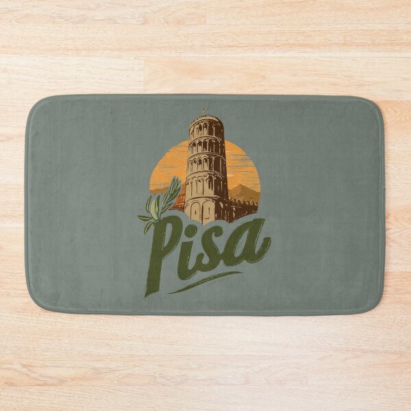 Item preview, Pisa, Italy motif with Leaning Tower, sunset and olive branch designed and sold by Meiersbeste.