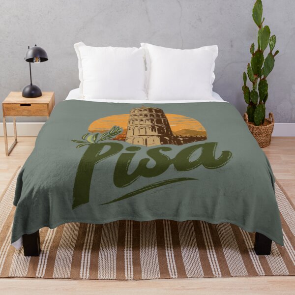 Item preview, Pisa, Italy motif with Leaning Tower, sunset and olive branch designed and sold by Meiersbeste.