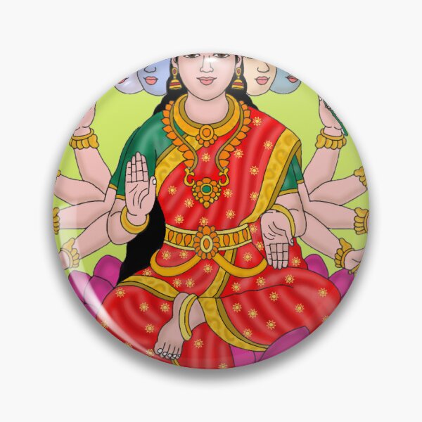 Item preview, Goddess Gayatri Artwork – Divine Mother of Four Vedas designed and sold by Harshit_Digital_Arts.