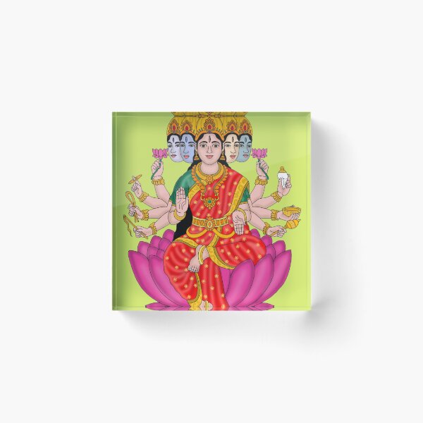 Item preview, Goddess Gayatri Artwork – Divine Mother of Four Vedas designed and sold by Harshit_Digital_Arts.