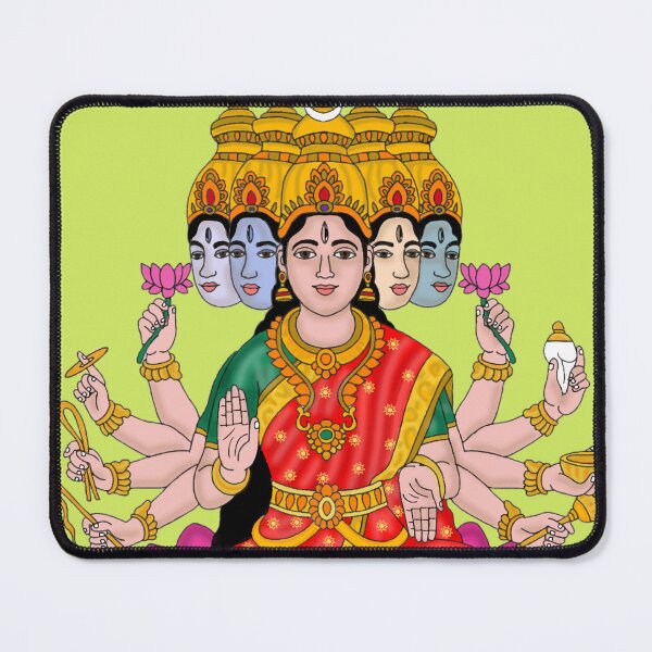 Item preview, Goddess Gayatri Artwork – Divine Mother of Four Vedas designed and sold by Harshit_Digital_Arts.