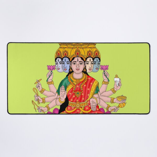Item preview, Goddess Gayatri Artwork – Divine Mother of Four Vedas designed and sold by Harshit_Digital_Arts.