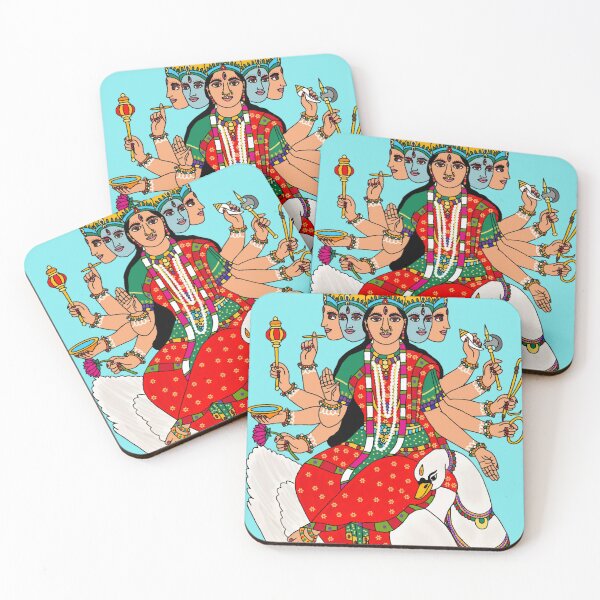Item preview, Goddess Gayatri Artwork – Divine Mother of Four Vedas designed and sold by Harshit_Digital_Arts.