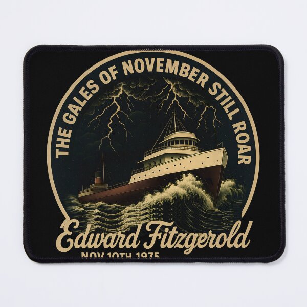 Item preview, Edmund Fitzgerald 1975 Great Lakes Ship 50 Years designed and sold by gear-posters.
